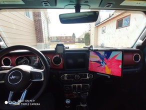 Jeep jl iPad montieren Wrangler 3d print model - Mito3D