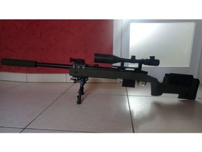 lioration cm700 airsoft sniper m40a3 m40a5 silencer 3d print model - Mito3D