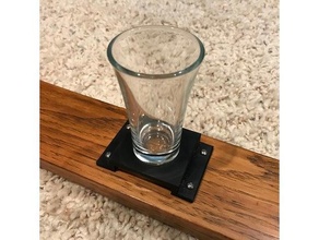 shotski shot glass holder drinking games shot-ski shotglass 3d print model - Mito3D