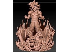 Dragão bola gt Goku ss4 3d print model - Mito3D