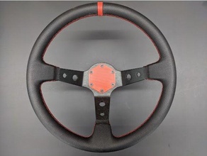 universal 6-bolt hole steering wheel horn cover mock-up blanks 3d print model - Mito3D