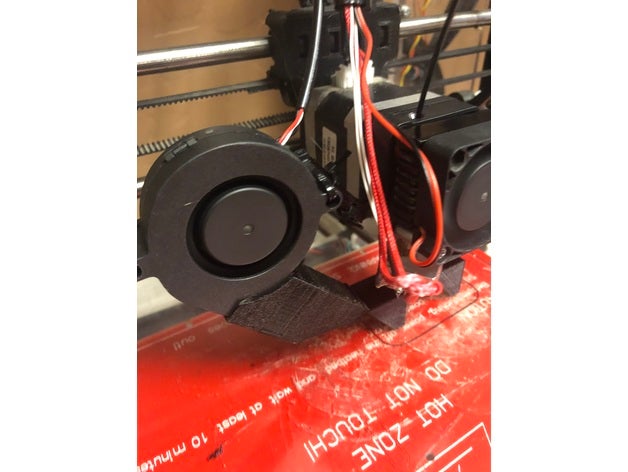 mk8 direct drive blower fan attachment nozzle 3D print model - Mito3D