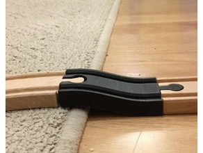 slight incline wooden train track 3d print model - Mito3D