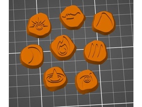 spirit island symbols symbol tokens 3d print model - Mito3D