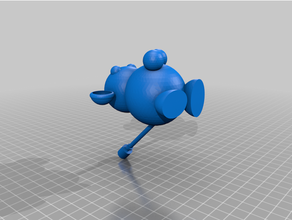 data monkey standing dancing cute megaman legends 3d print model - Mito3D
