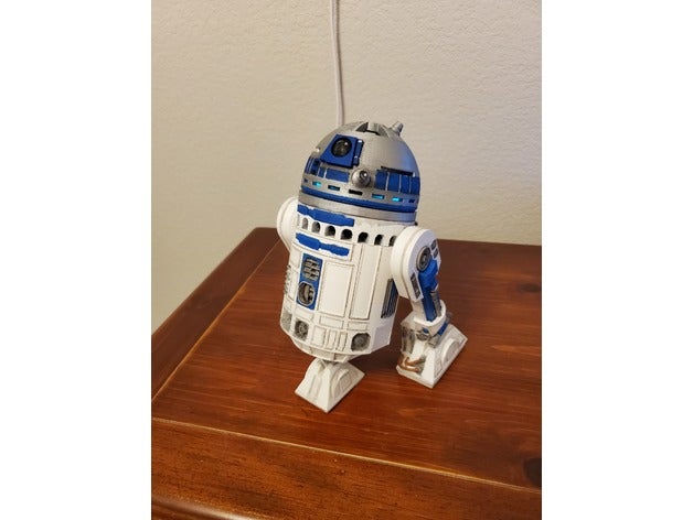 r2d2 r6 Astromech Eko nokta ayakta durmak droid 3D print model - Mito3D