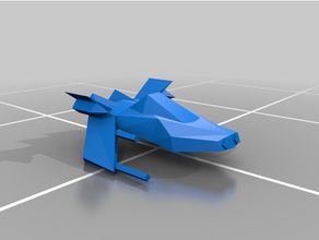 pyro gx descent plane retro ship video game 3d print model - Mito3D