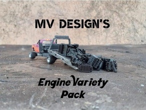 gaslands engine motor variety pack acessories dark future hot wheels wargames 3d print model - Mito3D