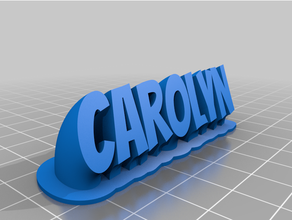 carolyn customized 3d print model - Mito3D