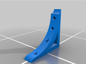 curved shelf bracket 3d print model - Mito3D