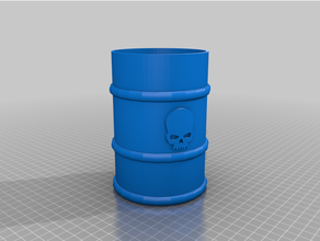 skull barrel box barrel box skull storage box 3d print model - Mito3D