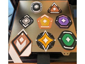 valorant - complete fanmade collection ranks badge badges game riotgames videogame videogames video 3d print model - Mito3D
