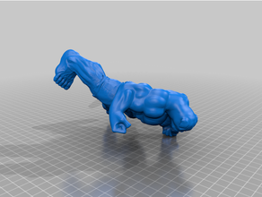 muscle pug v2 3d print model - Mito3D