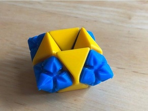 bow tie construction pieces toys lego octahedron tetrahedron 3d print model - Mito3D