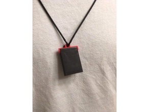 sd locket necklace case holder 3d print model - Mito3D