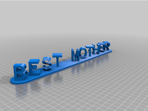 madre esposa personalizado 3d print model - Mito3D