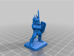 heroquest bárbaro proteger casco ancho espada 3d print model - Mito3D