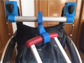 soporte pára mala v2 cabide assistivetech auxiliar dispositivo tecnologia ocupacional terapia fixação cadeira rodas 3d print model - Mito3D