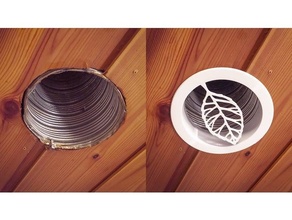 air grille art bathroom vent 3d print model - Mito3D