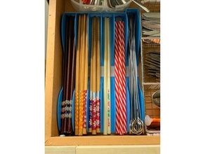 chopsticks organizer drawer straws skewers rest dividers organiser 3d print model - Mito3D