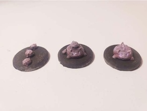 cat slimes 28mm dnd miniature miniatures pathfinder mini roleplaying game slime tabletop gaming 3d print model - Mito3D