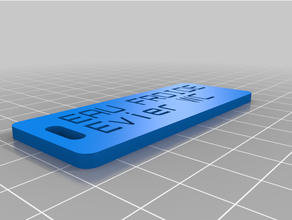 customized cusef evier wctomizer version luggage label 3d print model - Mito3D