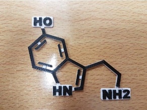 serotonine - 2d 3d print model - Mito3D