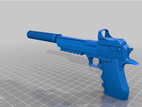 deserto aquila 50 operatore pistola pistole 3d print model - Mito3D