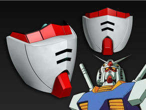 covid 19 Maske Deckel Gundam rx 78 Auflage Coronavirus Gesicht covid19 facecoveringchallenge Schutzmaske notouchchallenge 3d print model - Mito3D