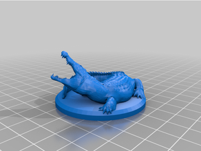 crocodile animal dungeons dragons pathfinder 3d print model - Mito3D