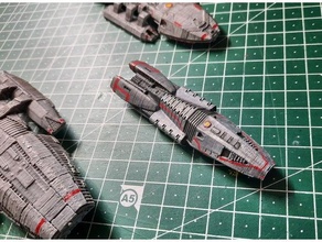 bsg adamant frigate 1 9000 scale battlestar galactica 3d print model - Mito3D