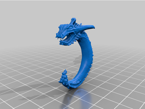Ejderha Zincir kolye aksesuar dino anahtar anahtarlık yüzük yılan yılanlar 3d print model - Mito3D