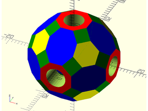 gekürzt Rhombicuboctahedron Korn konvex kristallographisch Polyeder 3d print model - Mito3D