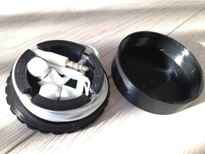 case in-ear headphones - easy open 3d print model - Mito3D