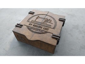 wooden box plywood 4mm 150x150x50 case lasercut organizer 3d print model - Mito3D