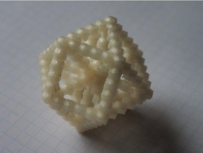 octet truss node environment rhombic dodechedrons octet-truss dodecahedron 3d print model - Mito3D