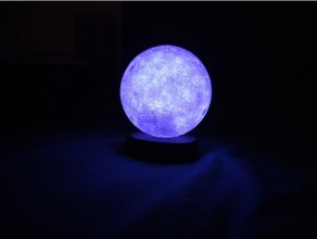 moon night light base lamp nightlight 3d print model - Mito3D