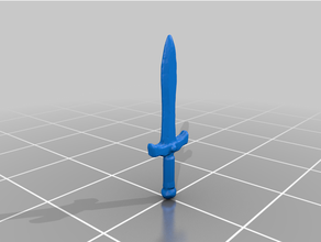 heroquest short sword 3d print model - Mito3D