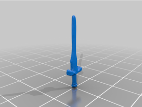 heroquest elvish long sword 3d print model - Mito3D