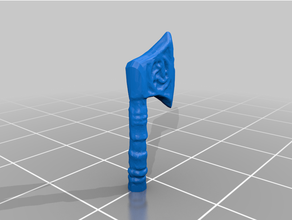 heroquest dwarven battle axe 3d print model - Mito3D