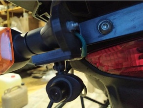 rear camera holder registrator vsys m6l p6l hepco&becker extender suzuki v-strom dl650 2012-2014 becker hepco hepcobecker 3d print model - Mito3D