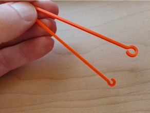 small hooks long handle 3d print model - Mito3D