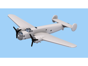 fokker tv - ww2 bomber netherlands air force plane 3d print model - Mito3D