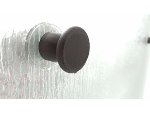 delta glass shower door knob sliding 3d print model - Mito3D