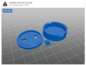 gema m0 recinto adafruit caso bainha 3d print model - Mito3D