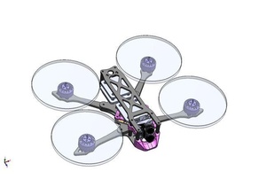 3in mlr evo whoop aio drone fpv ibrido 4k microlongrange sub250g tarsio 3d print model - Mito3D