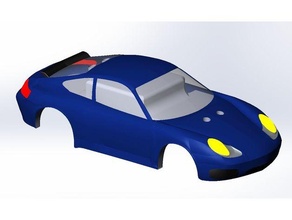 rc car porsche shell body 3d print model - Mito3D