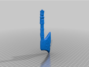 battle axe pen bic dwarven 3d print model - Mito3D