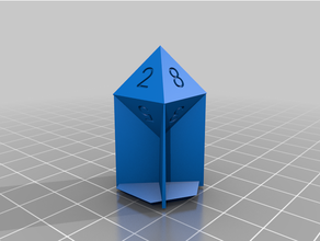 wall supported dice set v10 d10 d12 d20 d4 d6 d8 polyhedral 3d print model - Mito3D