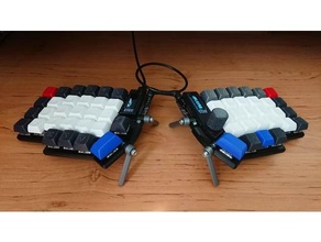 lily58 ergonomic keyboard case mechanical 3d print model - Mito3D